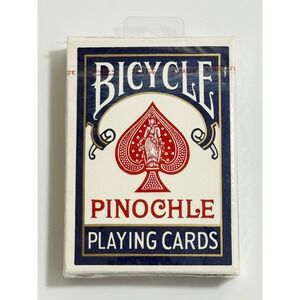 Bicycle‎ Pinochle 48 Sealed Playing Card Deck Blue Sealed  Vintage